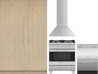5 Piece Package Includes Refrigerator, Freezer, Range, Hood And Dishwasher